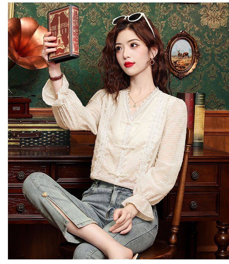 بلوز گیپوری زنانه کد 418649