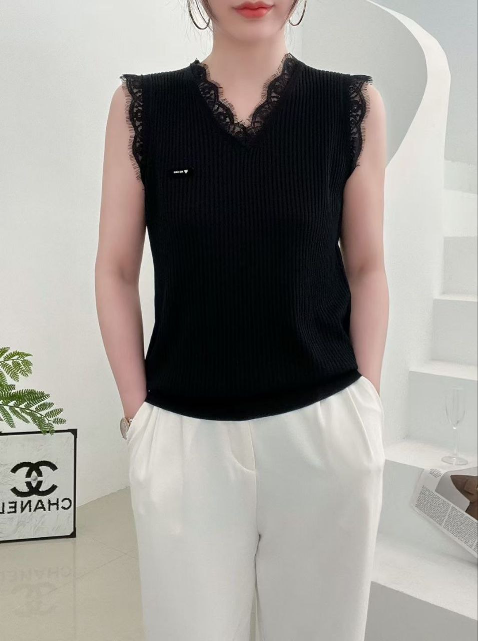 تاپ کریستال قواره دار زنانه کد 418653