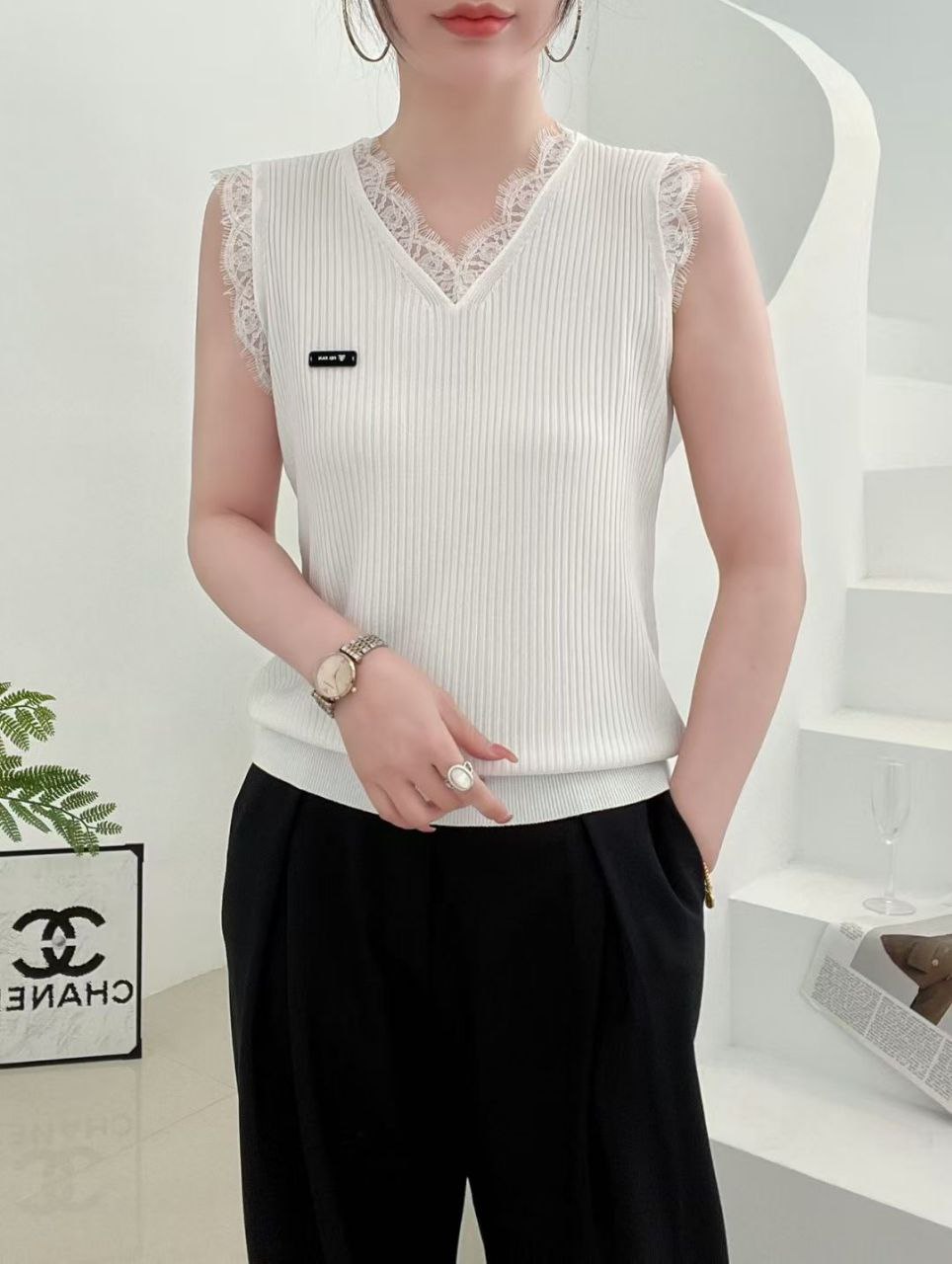 تاپ کریستال قواره دار زنانه کد 418653