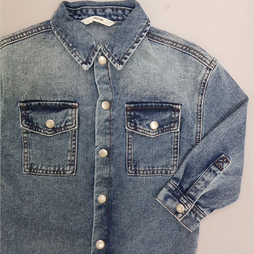 مانتو جینز دخترانه 29466 سایز 3 تا 14 سال مارک GEORGE