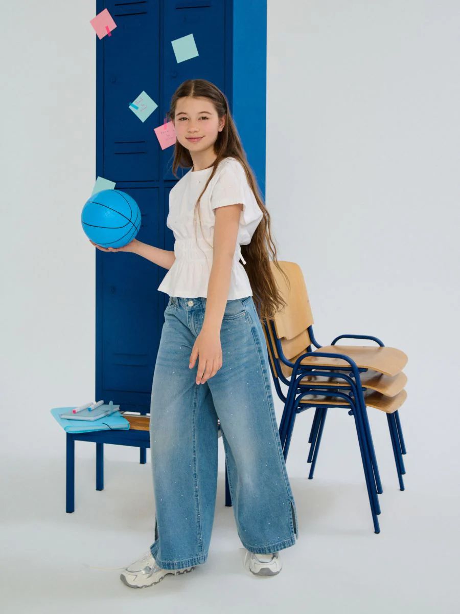 شلوار جینز دخترانه 29607 سایز 10 تا 14 سال مارک SINSAY