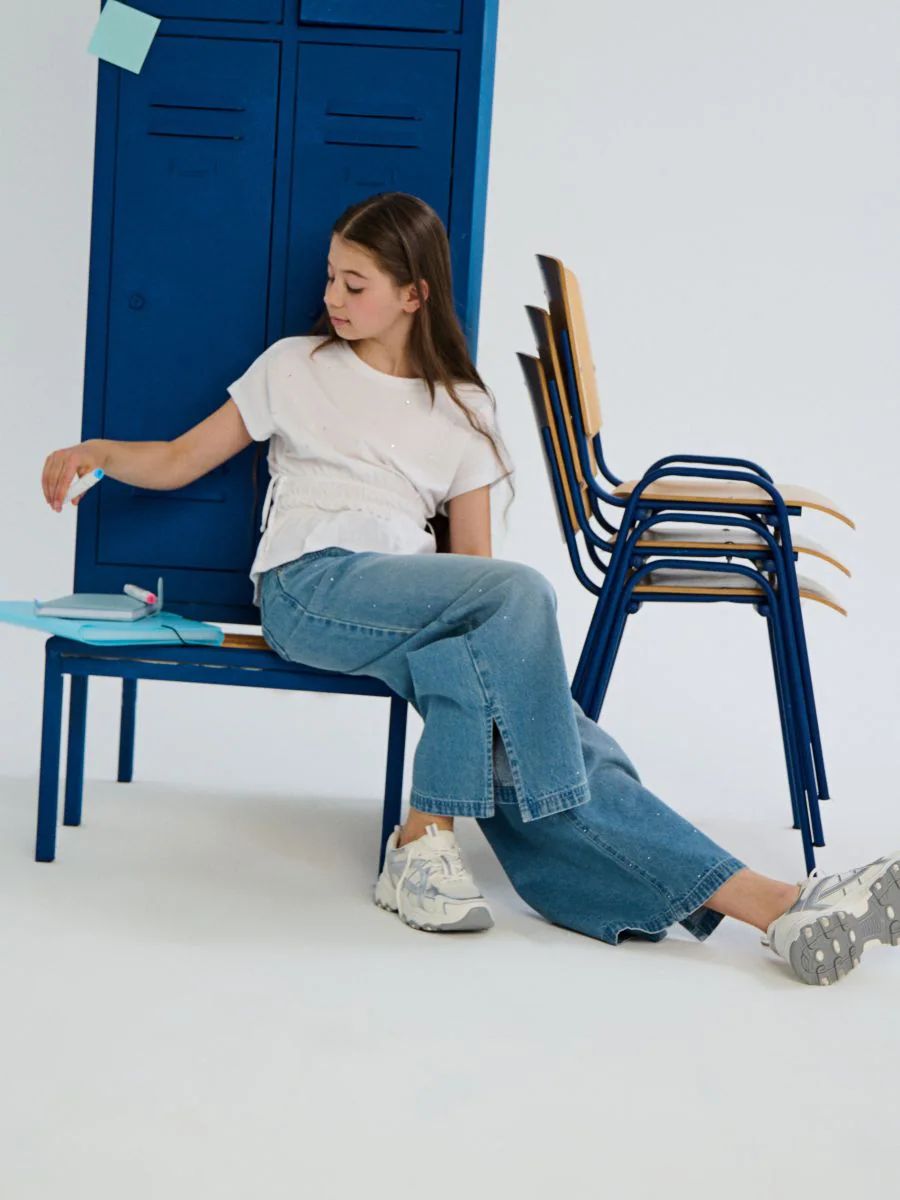 شلوار جینز دخترانه 29607 سایز 10 تا 14 سال مارک SINSAY