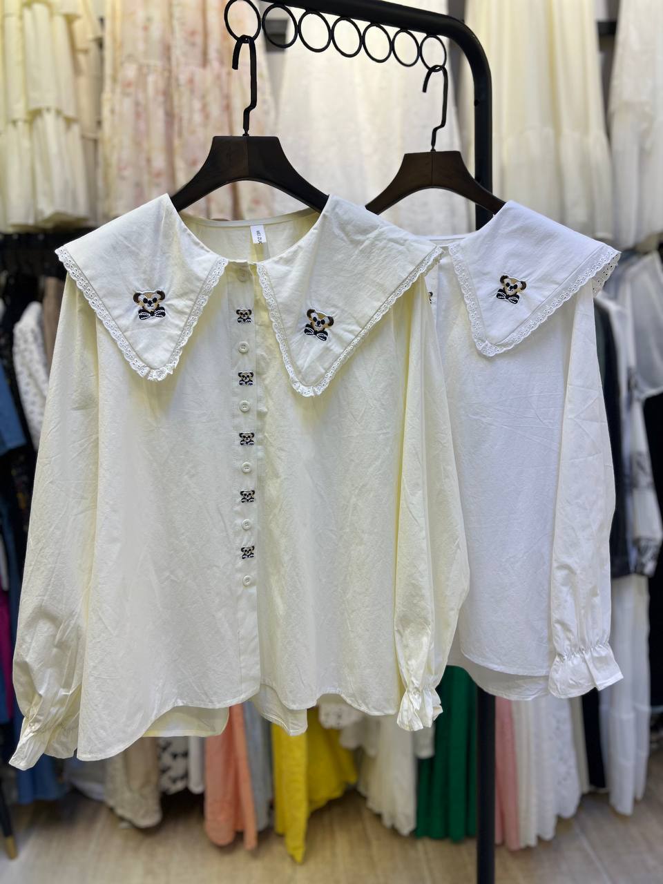 شومیز یقه دار کتان زنانه کد 418725