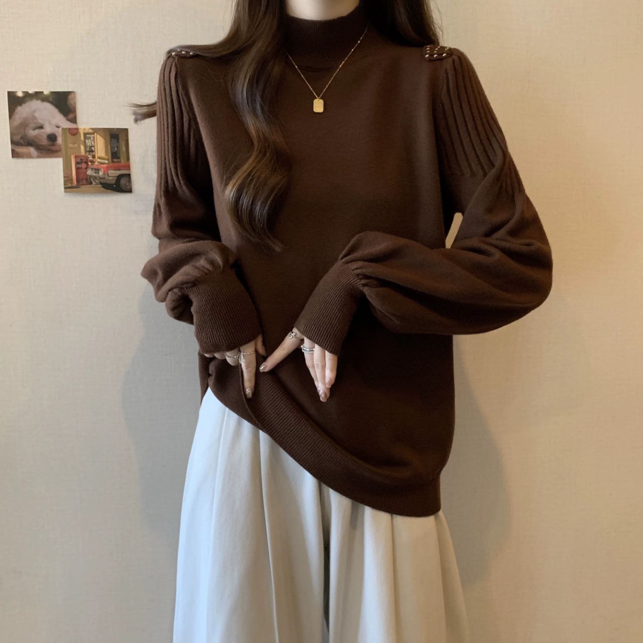 بلوز بافت قواره دار مروارید کار شده زنانه کد 418729