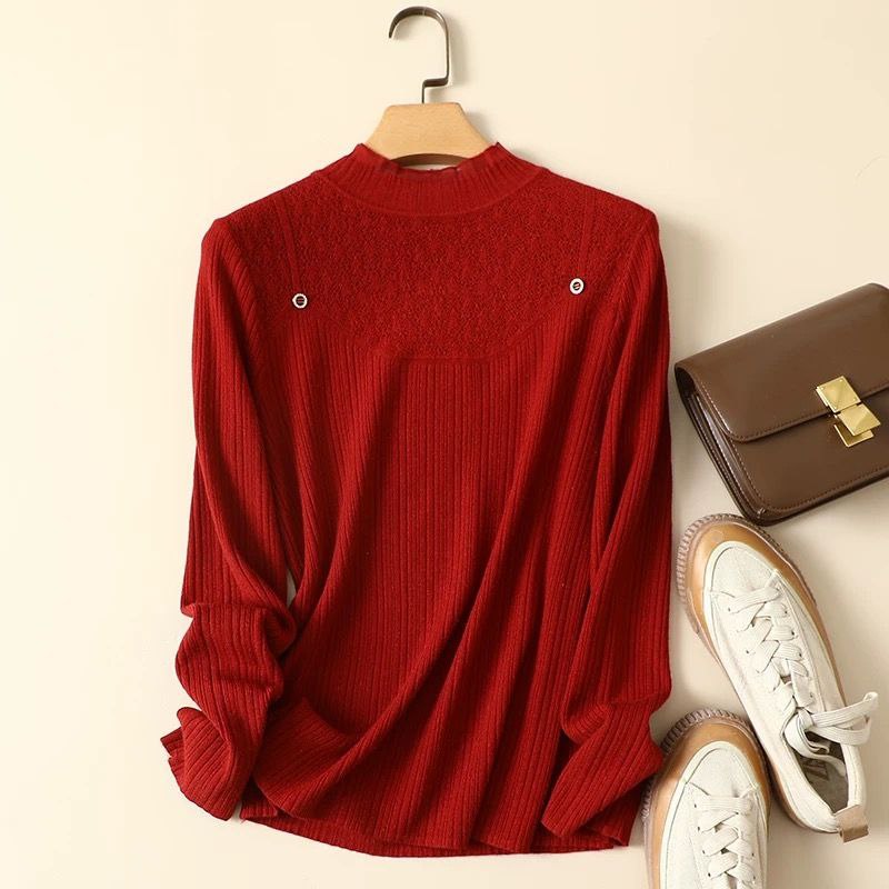 بلوز بافت مجلسی گرم بالا زنانه کد 418736