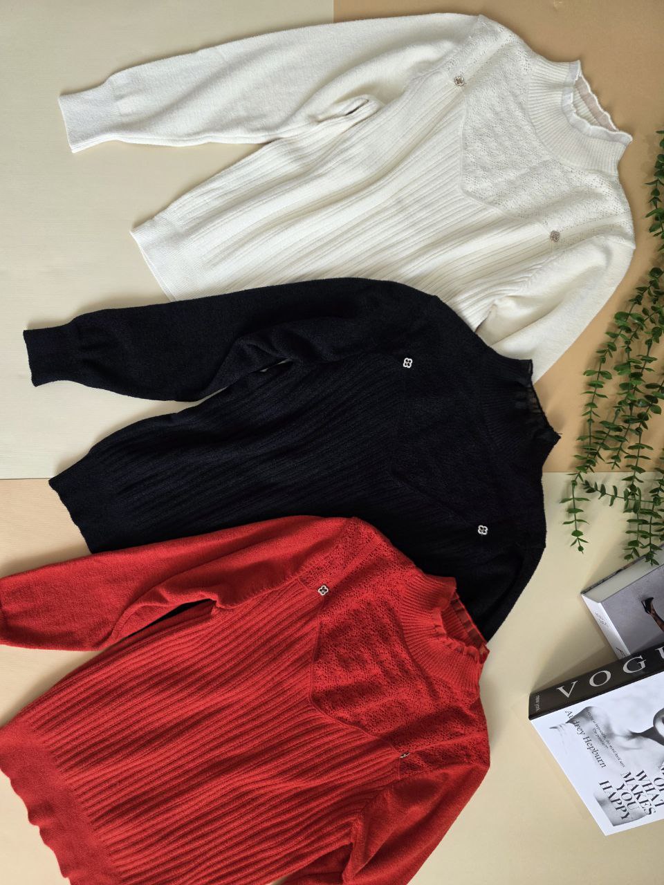 بلوز بافت مجلسی گرم بالا زنانه کد 418736