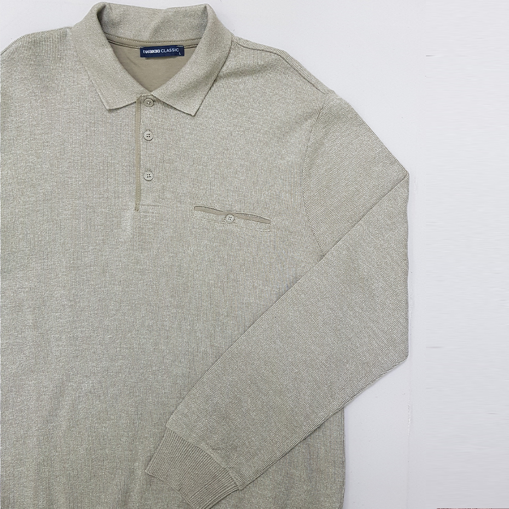 بلوز یقه دار مردانه 29407 مارک LC WALKIKI