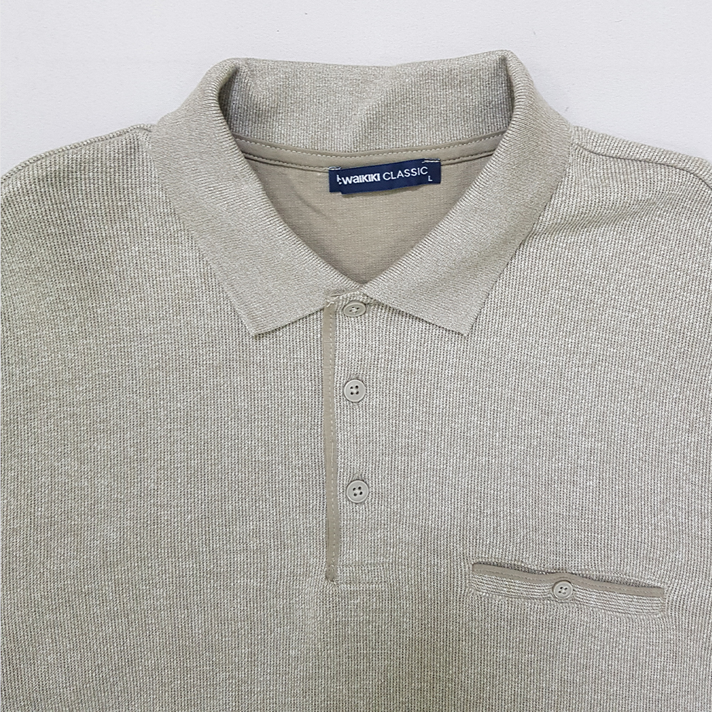 بلوز یقه دار مردانه 29407 مارک LC WALKIKI