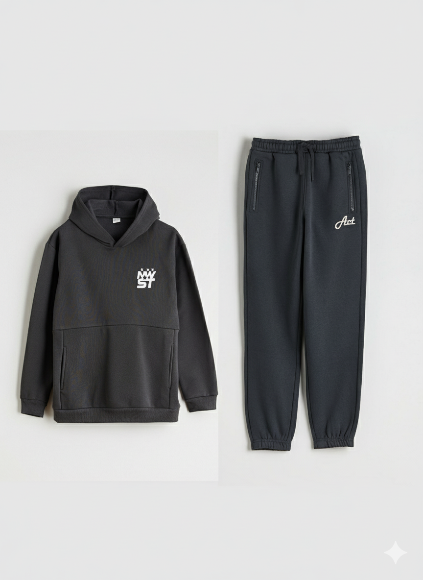 ست هودی و شلوار پسرانه 29865 سایز 7 تا 13 سال مارک LC WAIKIKI