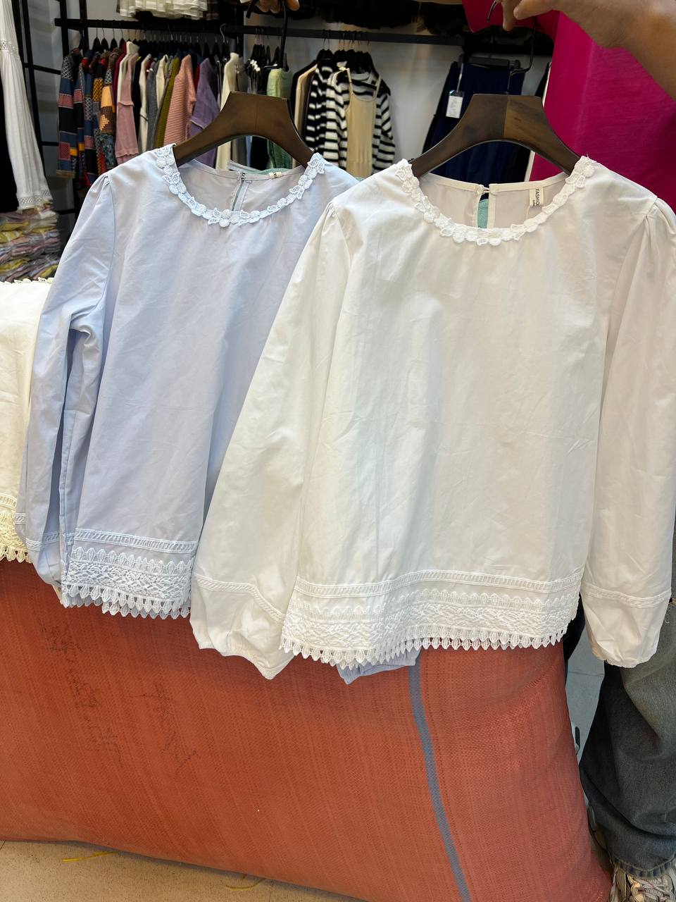 شومیز نخ کتان زنانه کد 418759