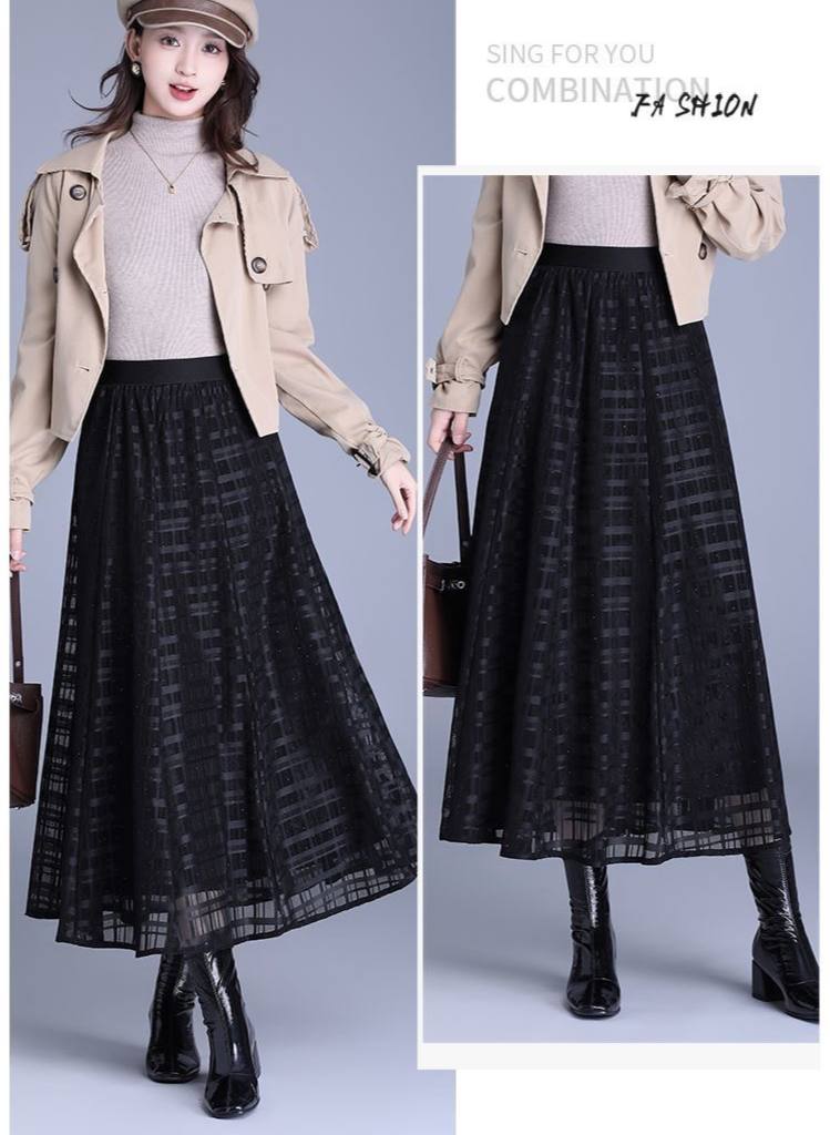 دامن تور  نگین دار زنانه کد 418763