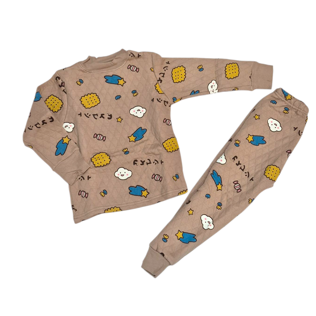 ست بلوز و شلوار (خواهر و برادری) وارداتی طرح بیسکویت کد 2205656