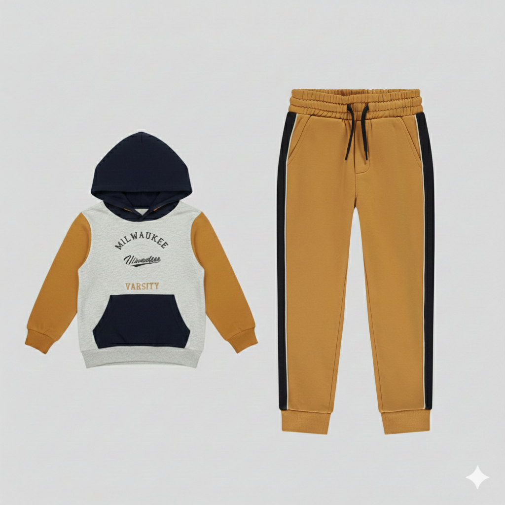 ست هودی و شلوار پسرانه 29658 سایز 4 تا 16 سال مارک Orchestra