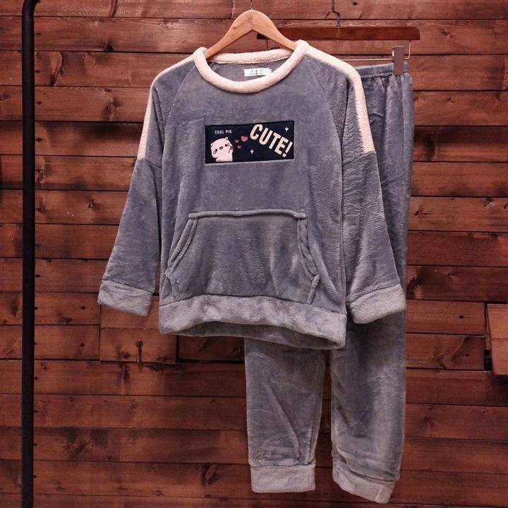 ست تدی گرم بالا طرح هلو کیوت زنانه کد 418816