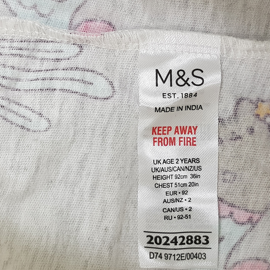 ست دخترانه 30019 سایز 2 تا 12 سال مارک M&S