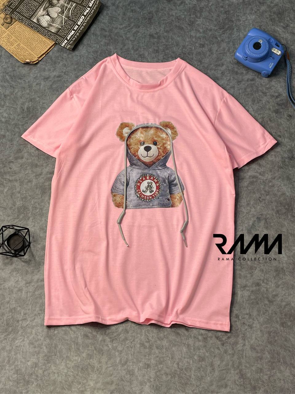 تیشرت بنددار خرسی دخترانه کد 418860