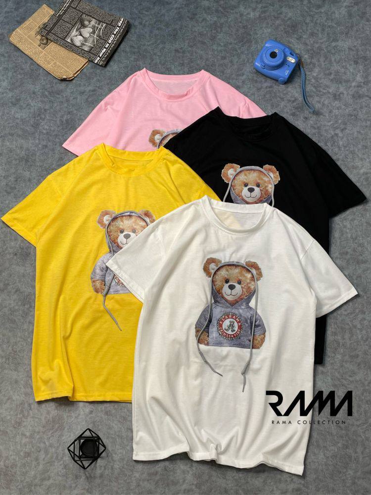 تیشرت بنددار خرسی دخترانه کد 418860