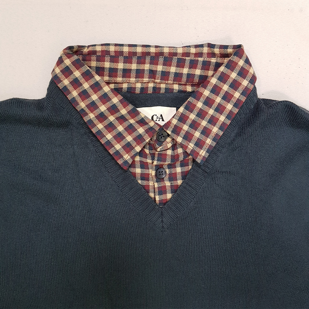 بافت یقه دار مردانه 29901 کد 1 مارک C&A