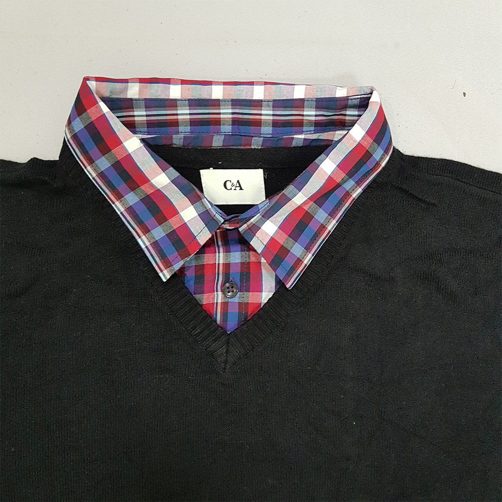 بافت یقه دار مردانه 29901 کد 1 مارک C&A