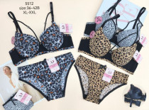 ست اروپایی پلنگی هارنس دار زنانه کد 419020