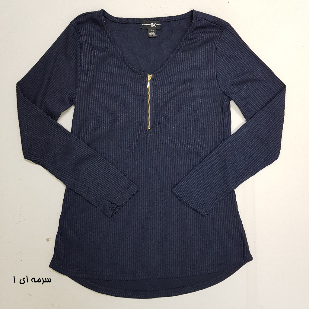 بافت نیم زیپ زنانه 30363 کد 2