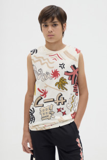 تی شرت استین حلقه ای 30508 سایز 9 تا 15 سال مارک OVS