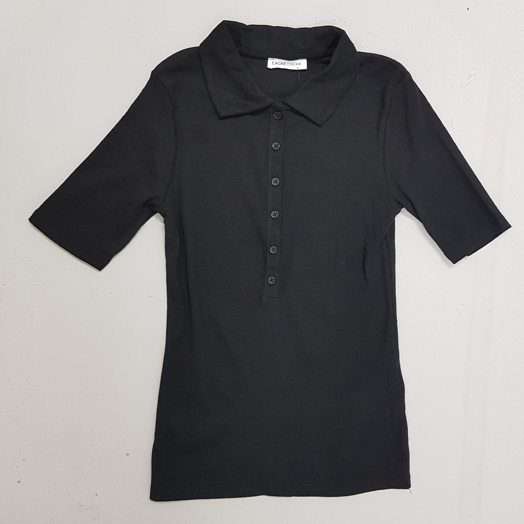 تی شرت یقه دار زنانه 30371 مارک Cache Cache