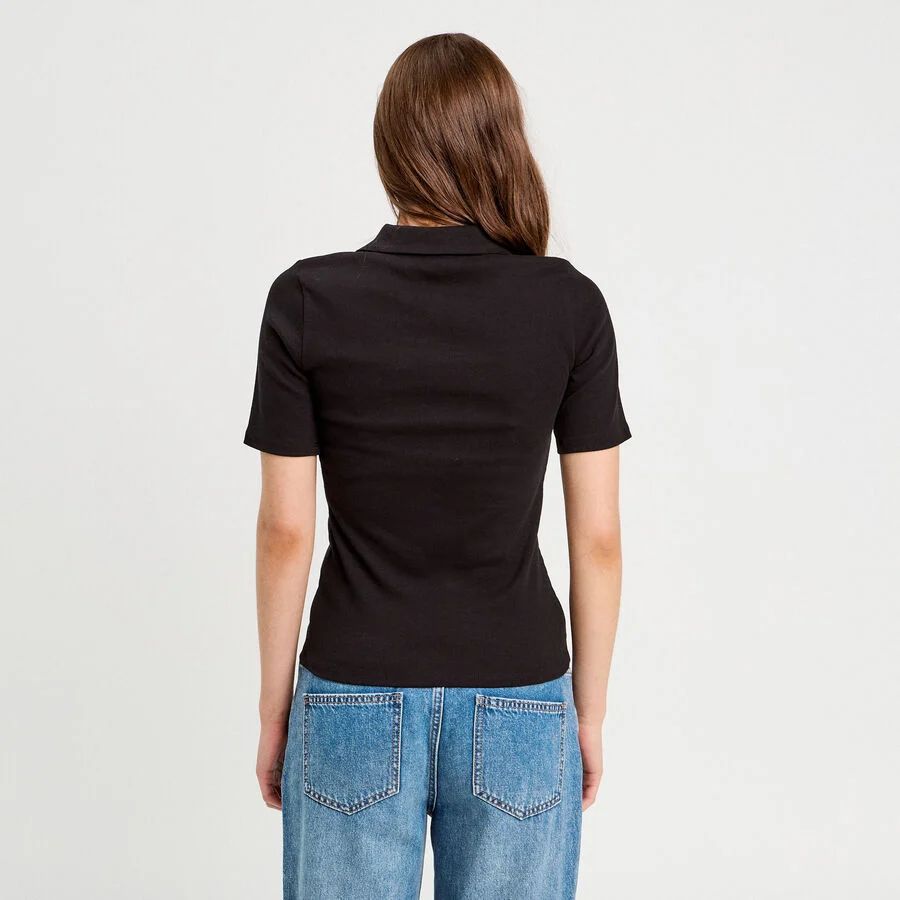 تی شرت یقه دار زنانه 30371 مارک Cache Cache