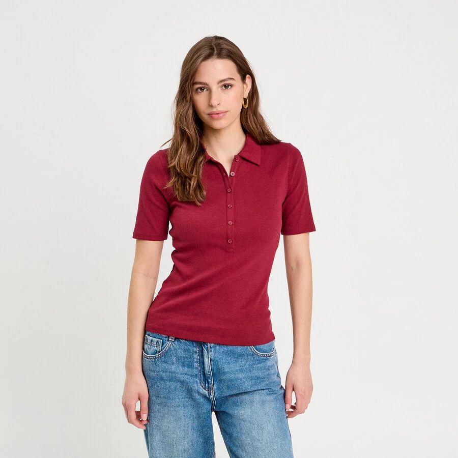 تی شرت یقه دار زنانه 30371 مارک Cache Cache