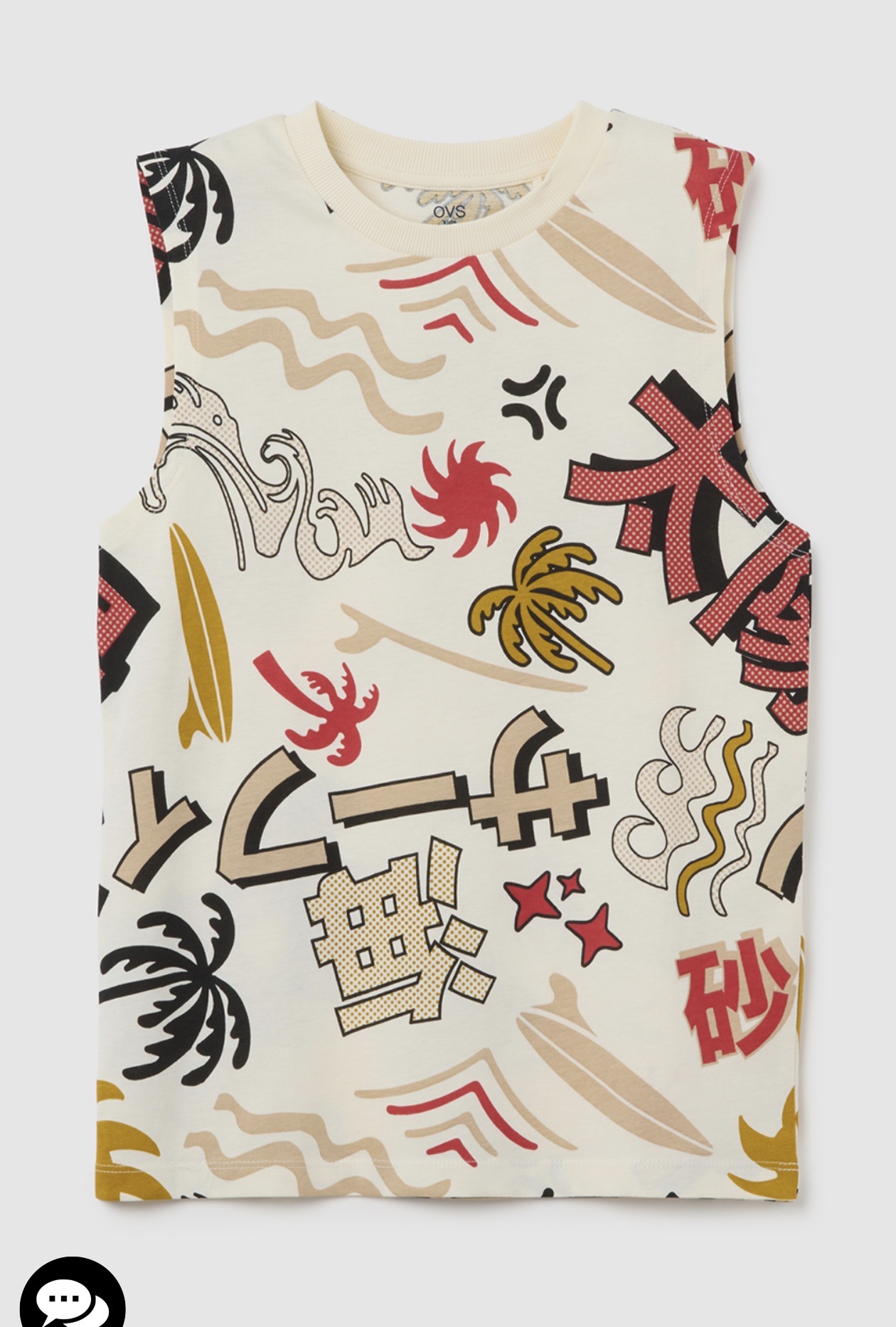 تی شرت استین حلقه ای 30508 سایز 9 تا 15 سال مارک OVS   *