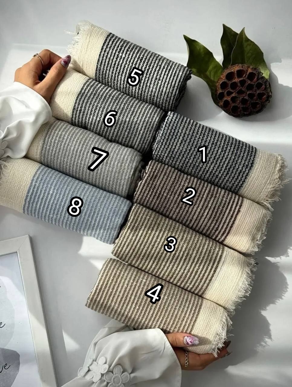 شال کنفی راه راه زنانه کد 419285