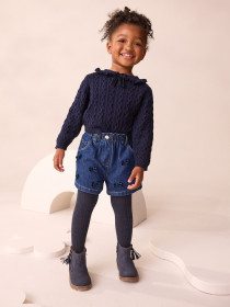 شلوارک جینز دخترانه 30454 سایز 6 ماه تا 7 سال مارک NEXT