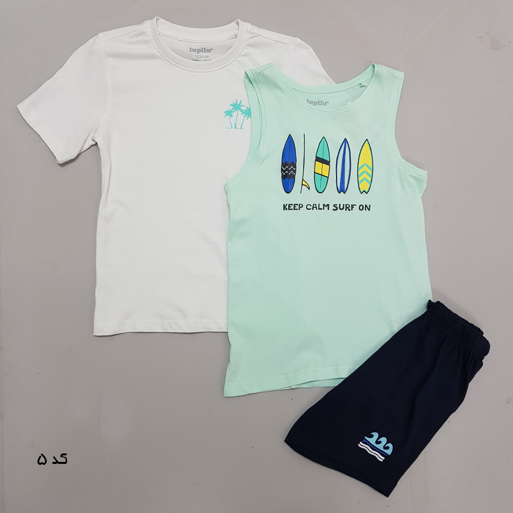 ست سه تکه پسرانه 30636 سایز 3 تا 8 سال مارک LUPILU