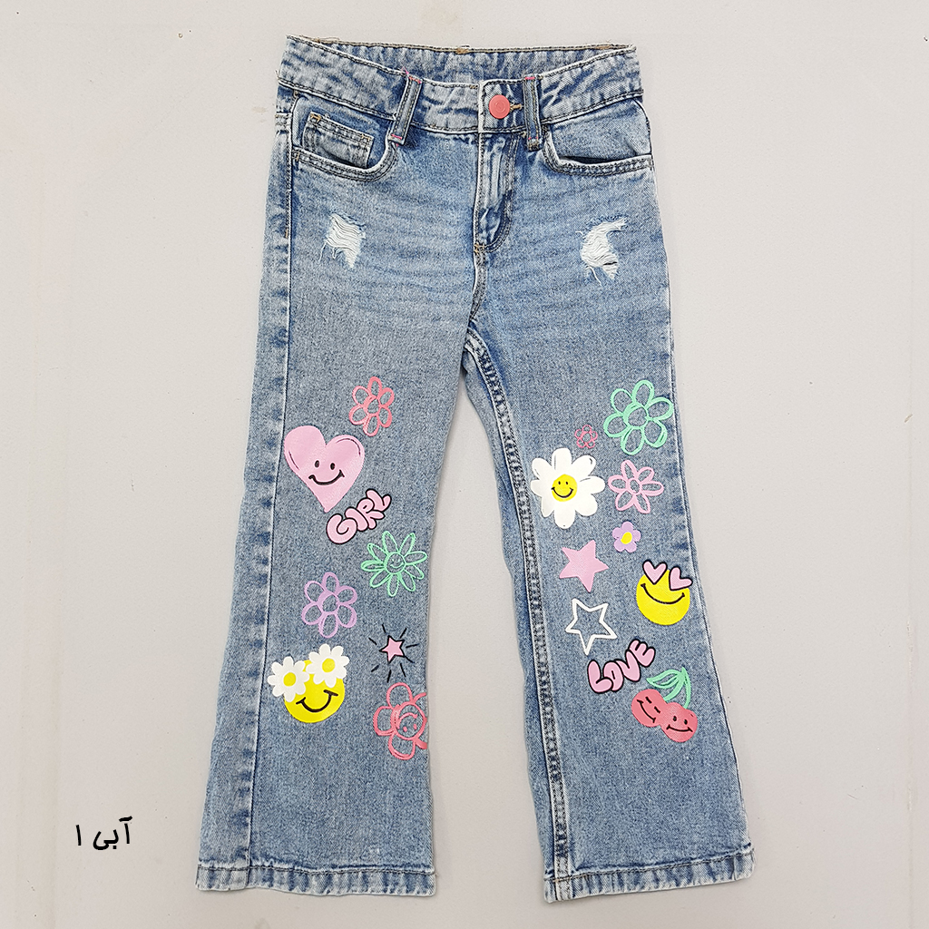 شلوار جینز دخترانه 30628 سایز 4 تا 12 سال
