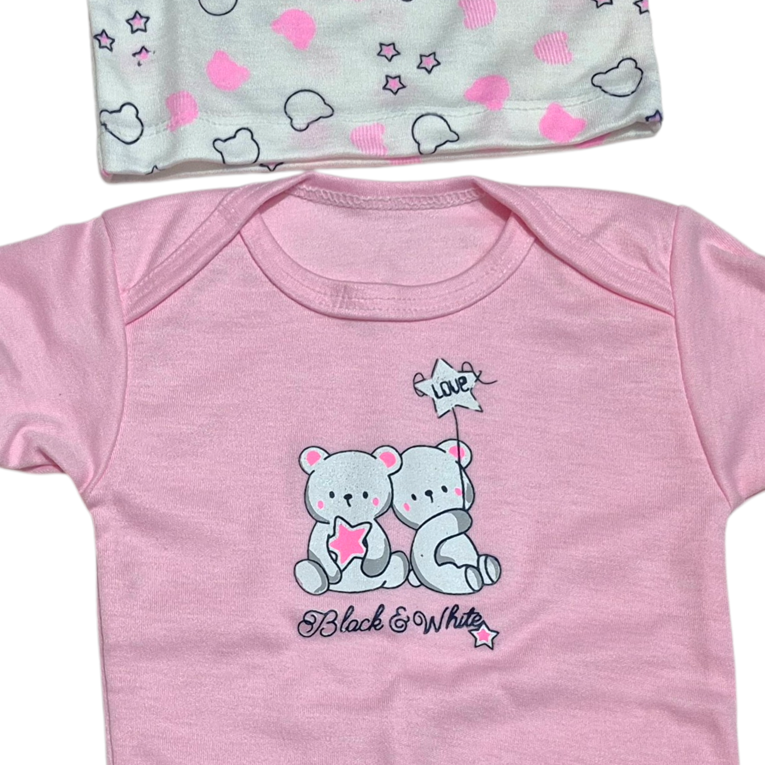 ست ۵ تکه نوزادی برند بلک اند وایت طرح خرسی کد 2205713